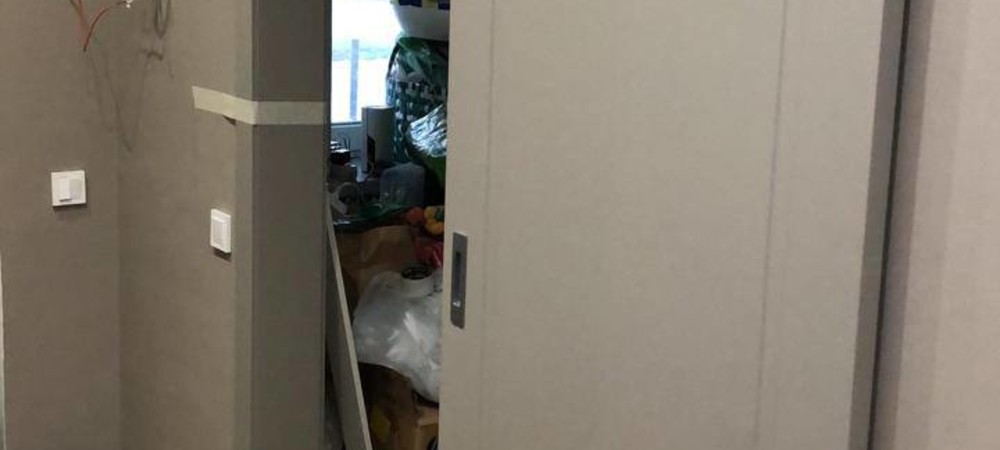 Установка раздвижной двери